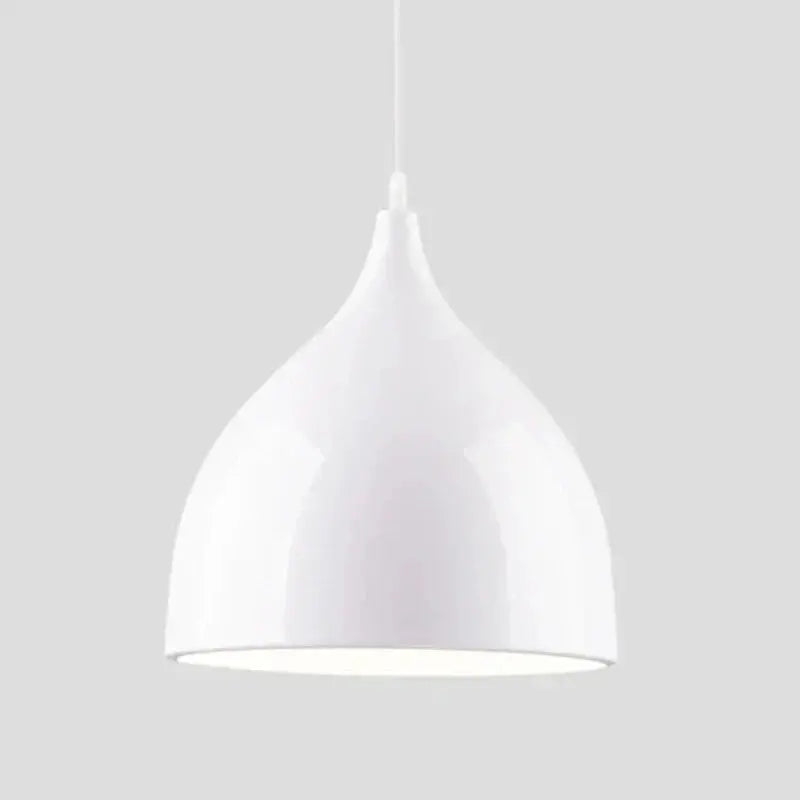 Modern LED Pendant Light in Black, White, or Silver