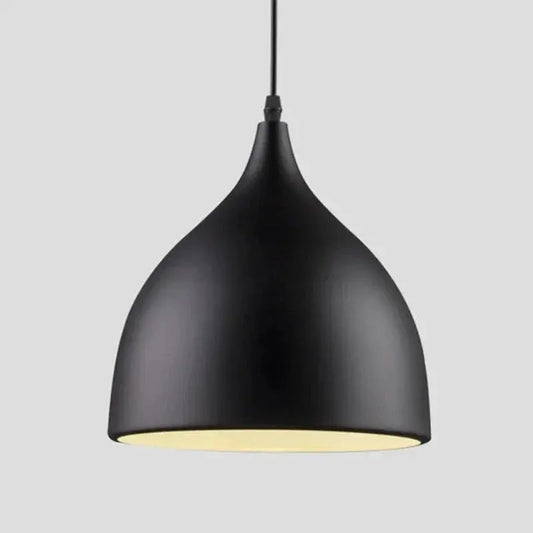 Modern European LED Pendant Light in Black, White, or Silver