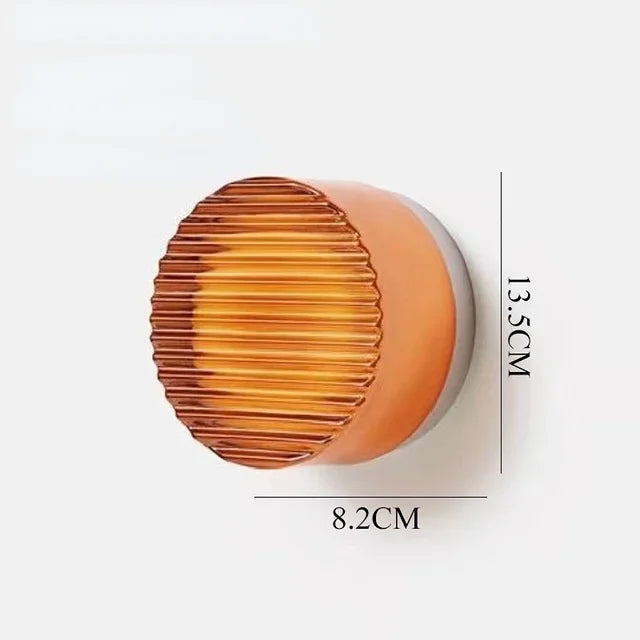 Modern Round Wall Lamp with Frosted Glass Shade