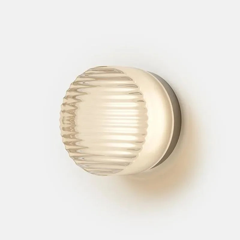 Modern Round Wall Lamp with Frosted Glass Shade