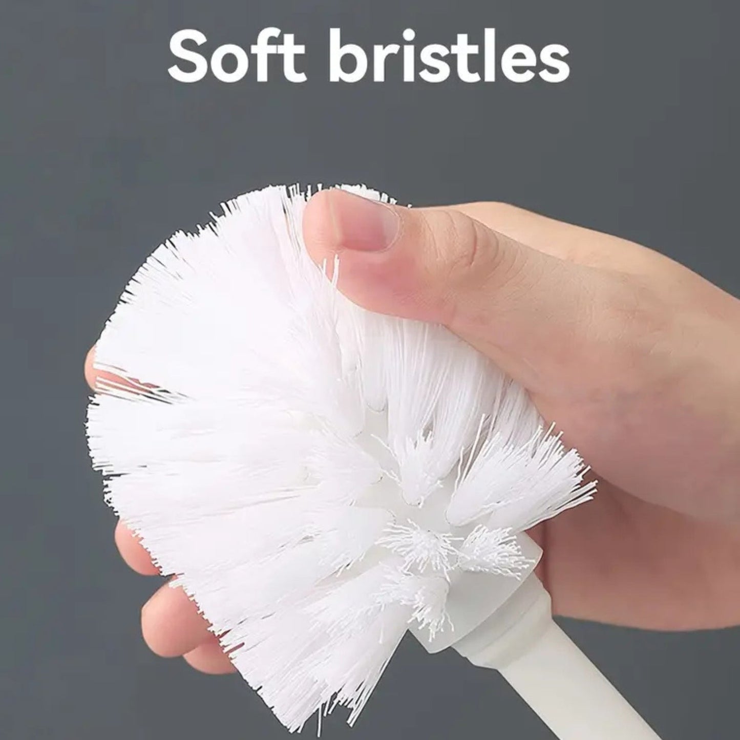 Modern Toilet Brush with Hidden Holder and Long Handle