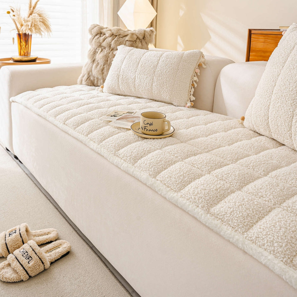 Thick Plush Anti-Slip Square Couch Cover