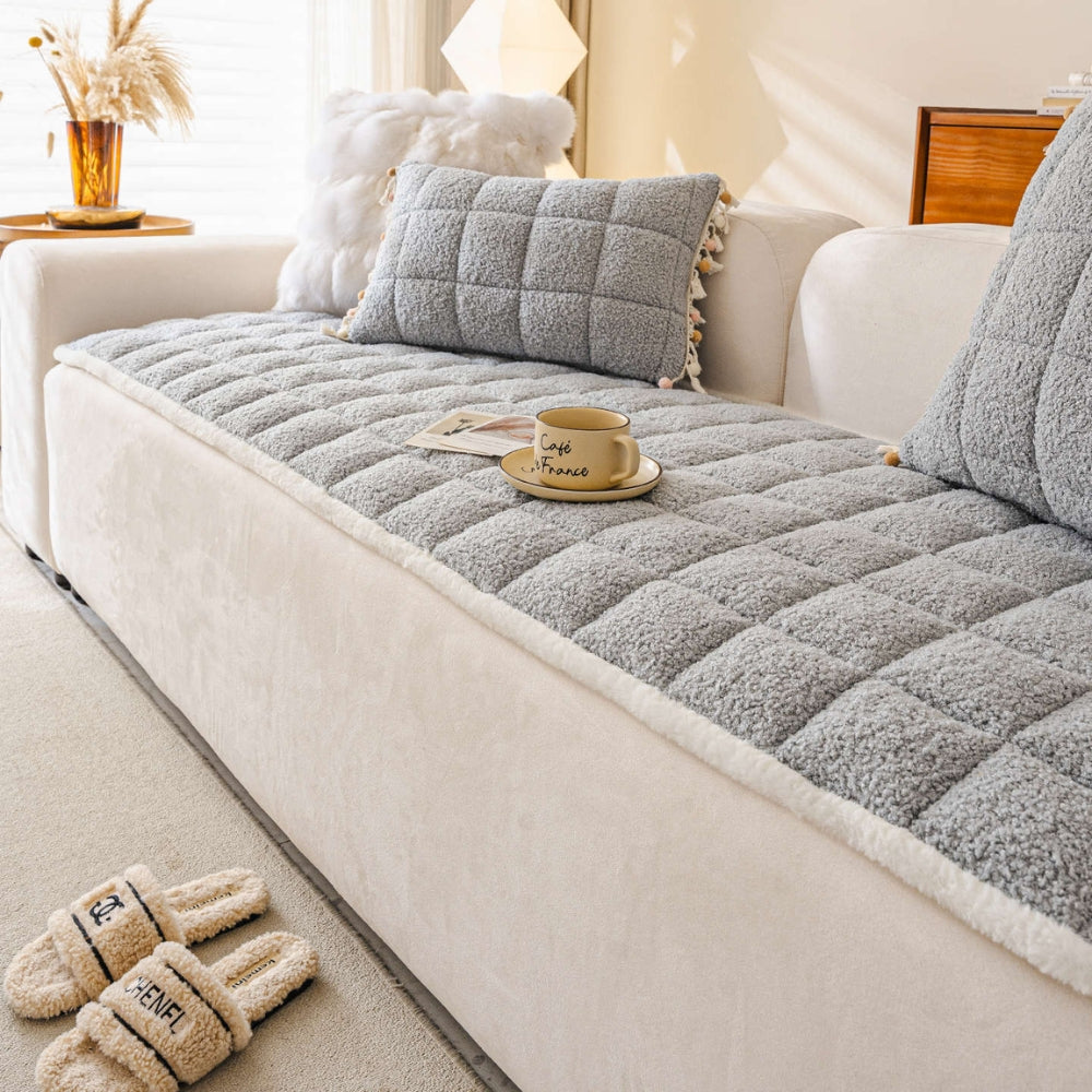Thick Plush Anti-Slip Square Couch Cover