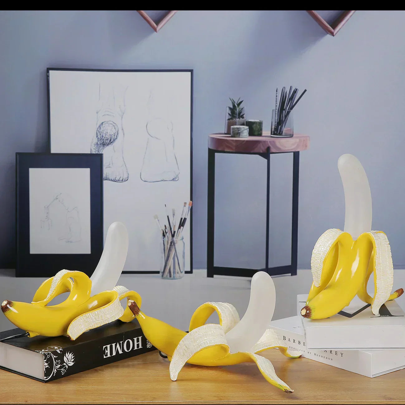 Banana-Shaped Decorative Table Lamp with Warm LED Light