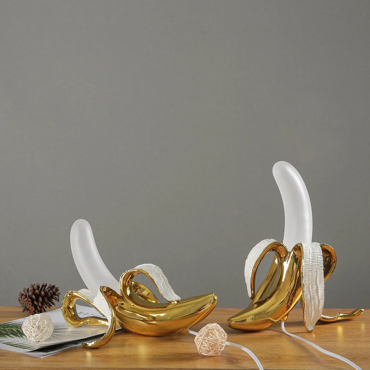 Banana-Shaped Decorative Table Lamp with Warm LED Light