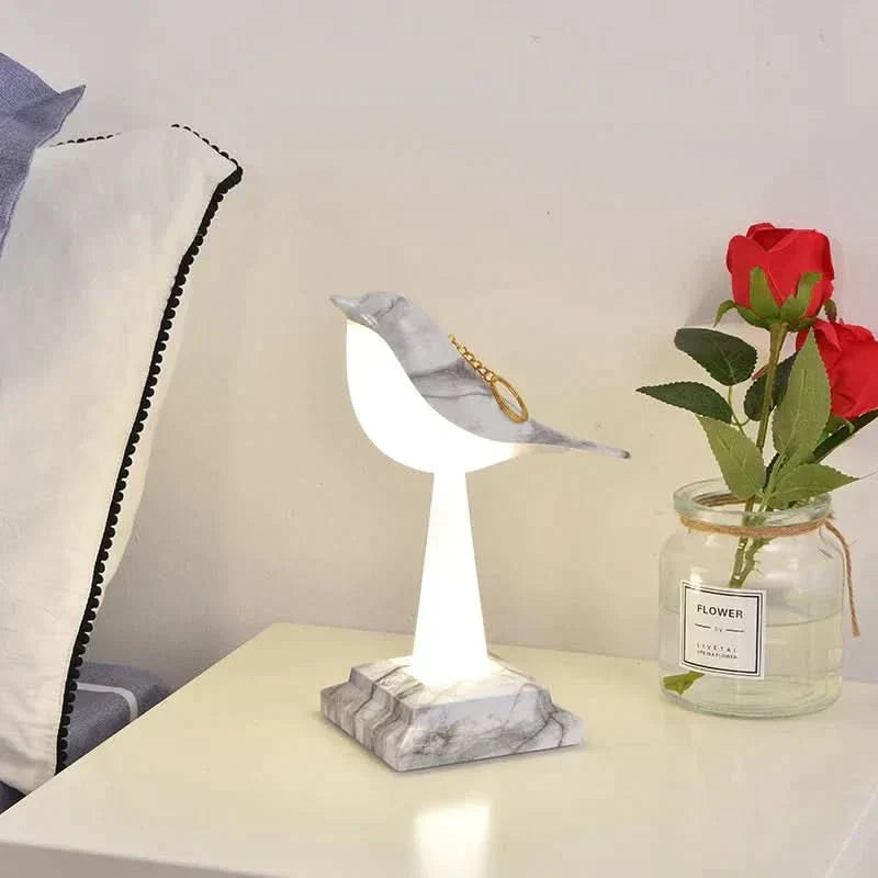 Eclectus Bird Table Lamp with USB Power Supply