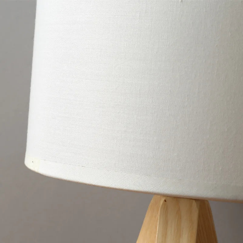 Modern Wooden Table Lamp with Warm Natural Light