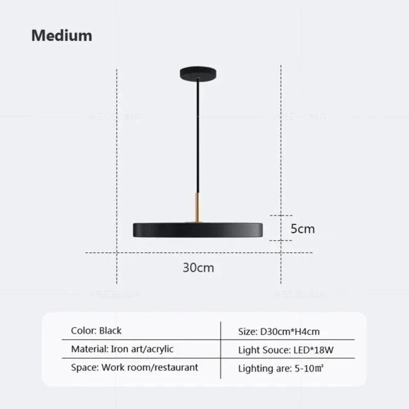 Slim Disc LED Pendant Light for Modern Interiors