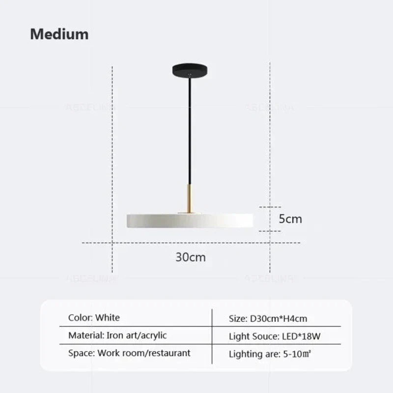 Slim Disc LED Pendant Light for Modern Interiors