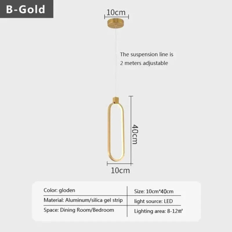 Adjustable Double Shade Pendant Light with Built-in LED