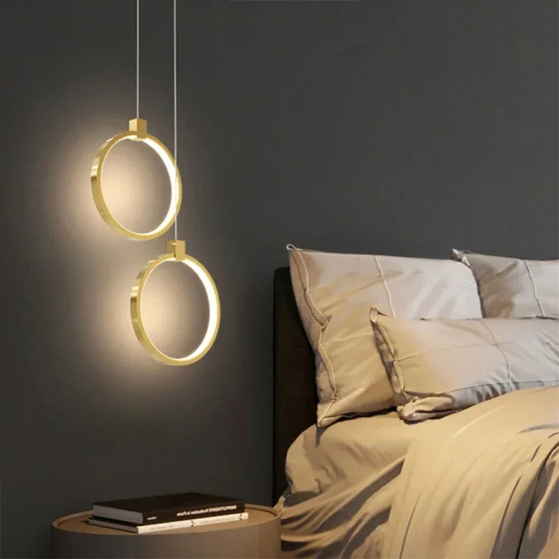 Adjustable Double Shade Pendant Light with Built-in LED