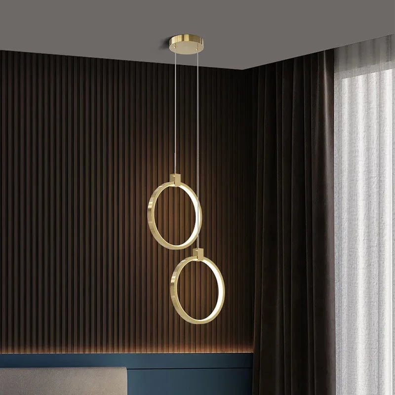 Adjustable Double Shade Pendant Light with Built-in LED