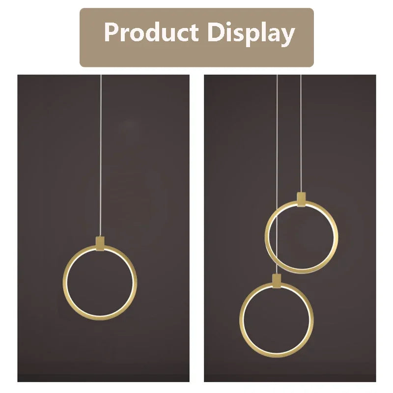 Adjustable Double Shade Pendant Light with Built-in LED