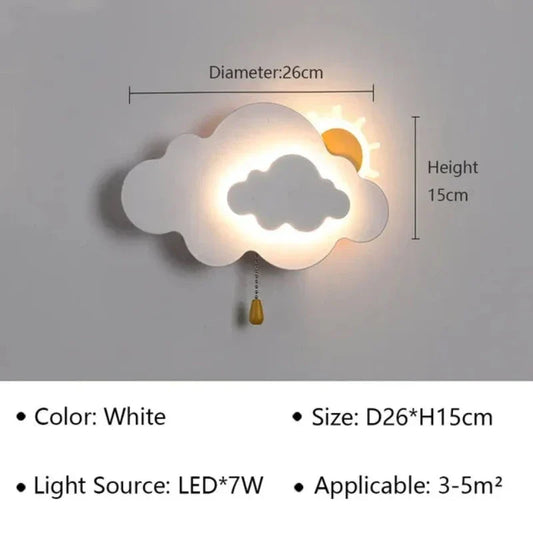 LED Wall Lamp for Kids' Rooms and Hallways - Playful Design with Soft Light