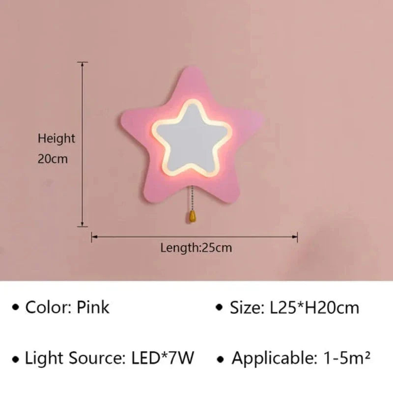 LED Wall Lamp for Kids' Rooms and Hallways - Playful Design with Soft Light