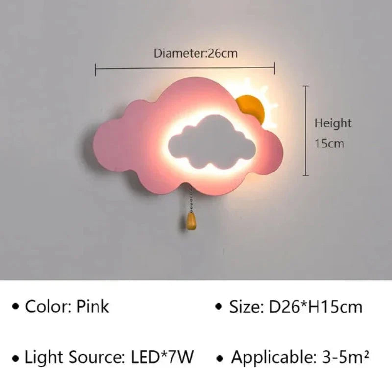 LED Wall Lamp for Kids' Rooms and Hallways - Playful Design with Soft Light