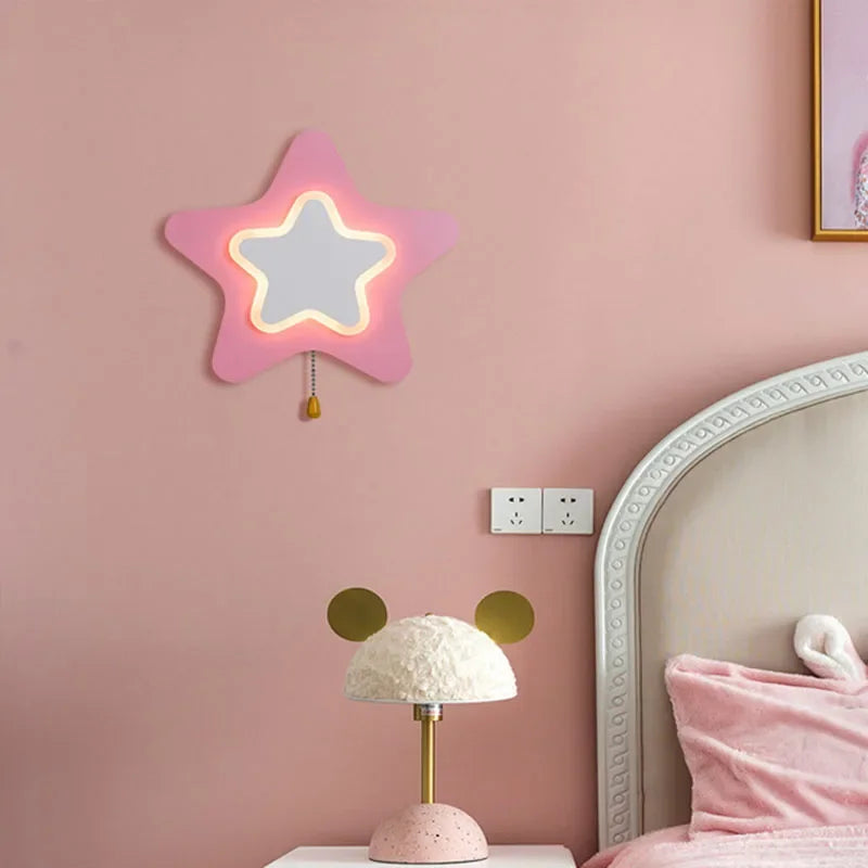 LED Wall Lamp for Kids' Rooms with Playful Design and Soft Light