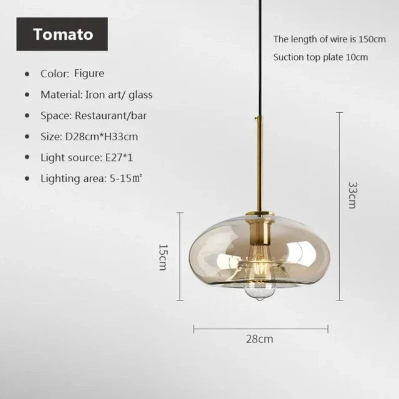 Modern Scandinavian Glass Pendant Light