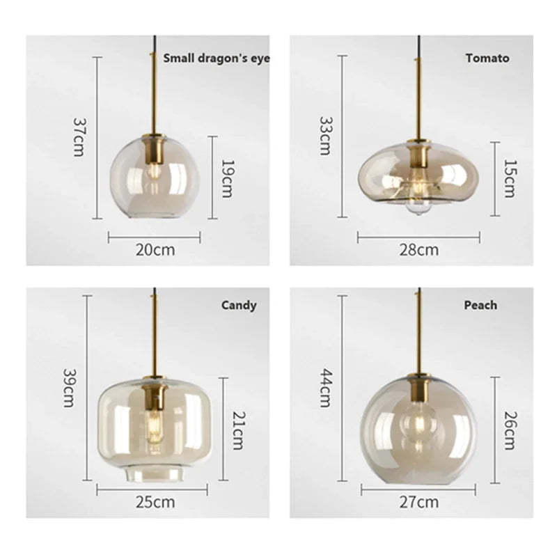Modern Scandinavian Glass Pendant Light