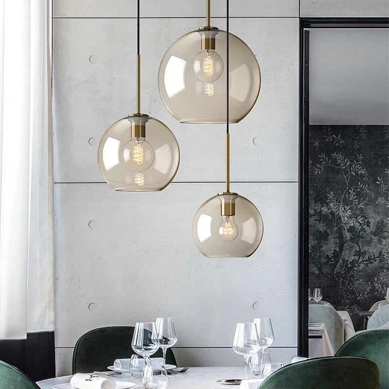 Modern Scandinavian Glass Pendant Light