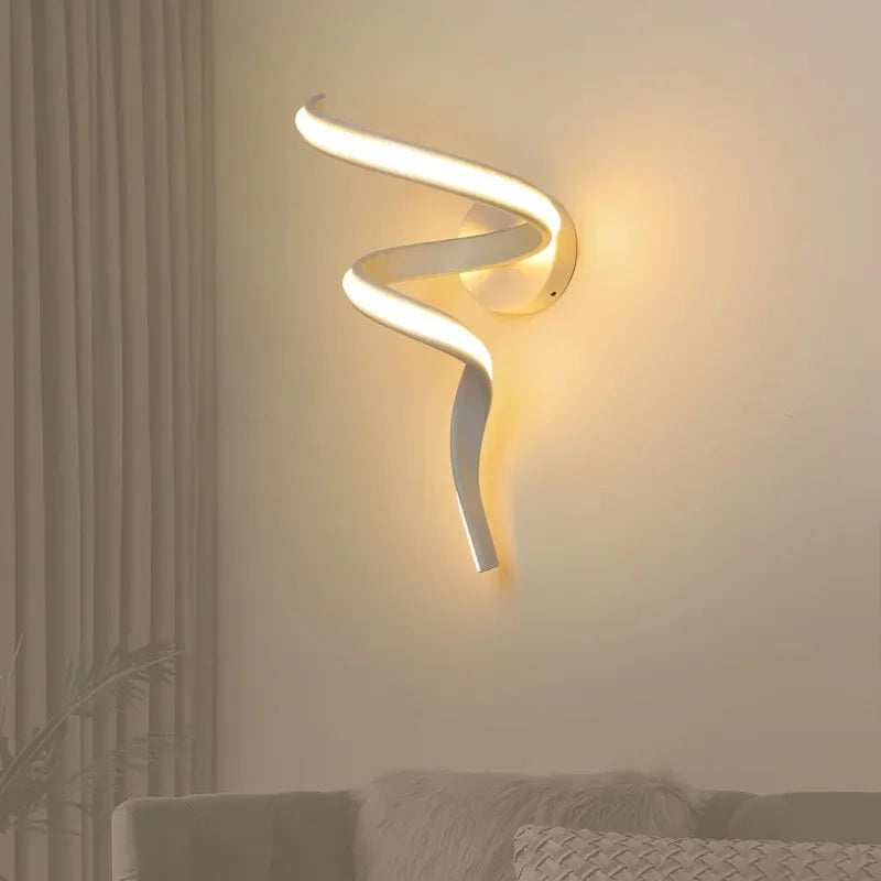 Spiral LED Wall Light Fixture - Modern Decorative Design