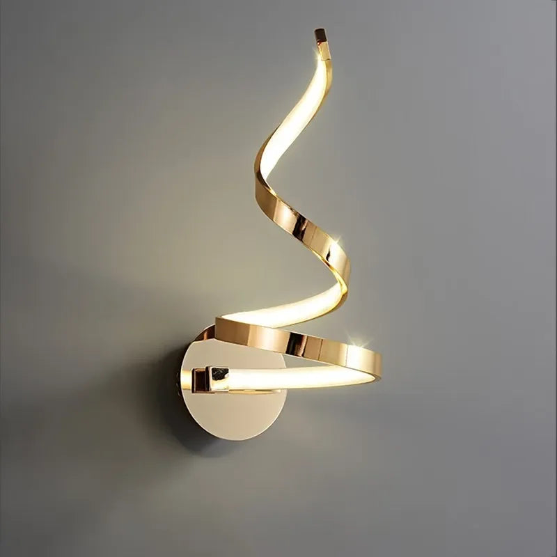 Spiral LED Wall Light Fixture - Modern Design