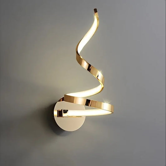 Spiral LED Wall Light Fixture - Modern Decorative Design