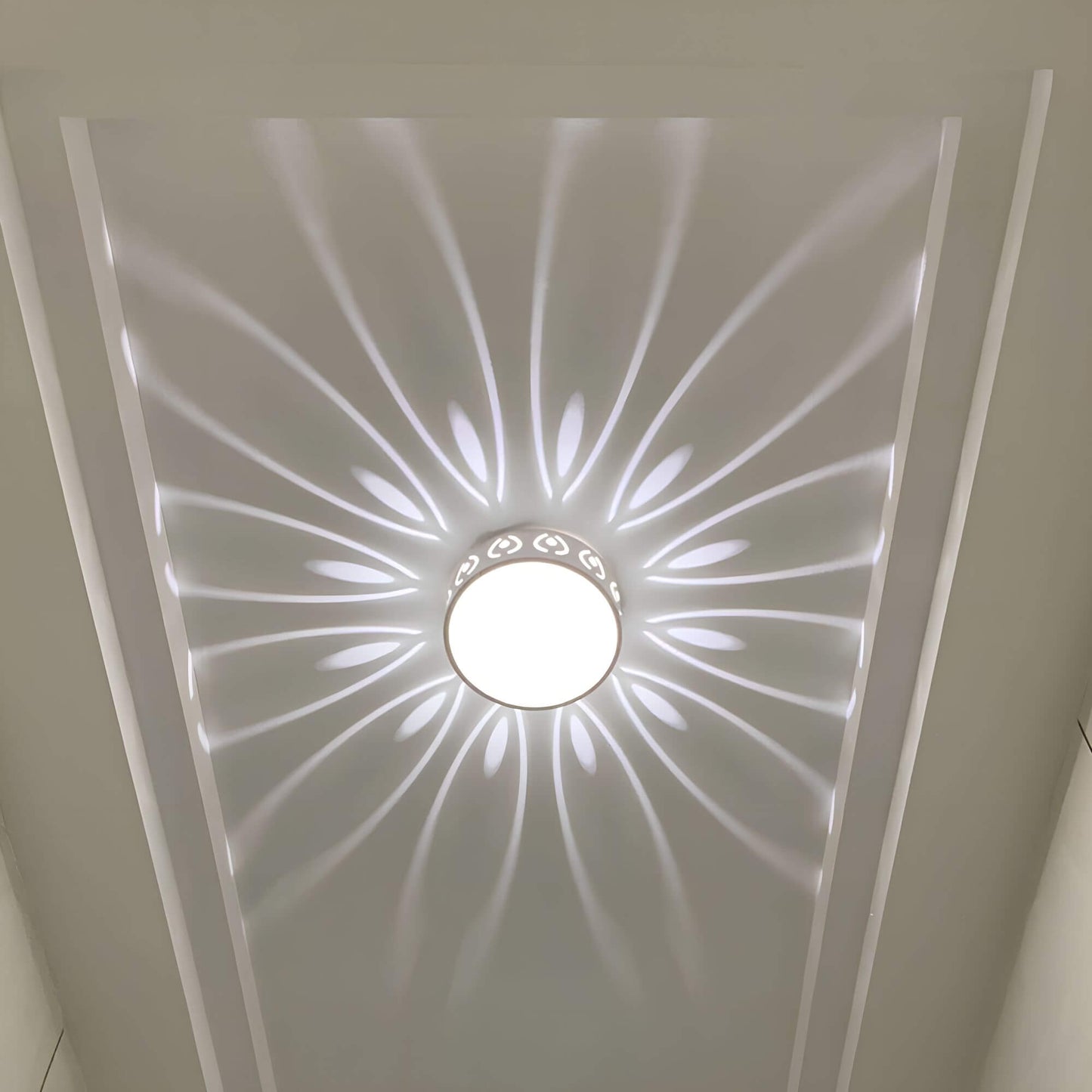 Modern LED Ceiling Light with Ambient Patterns for Hallway and Entrance