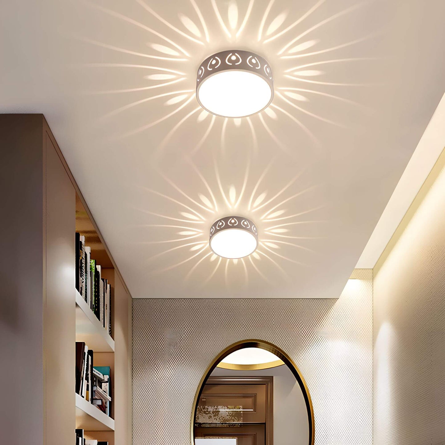 Modern LED Ceiling Light with Unique Ambient Patterns