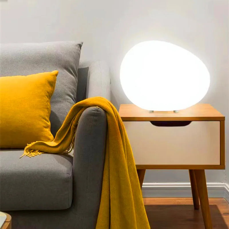 Dimmable Minimalist LED Table Lamp in Matte Black and White
