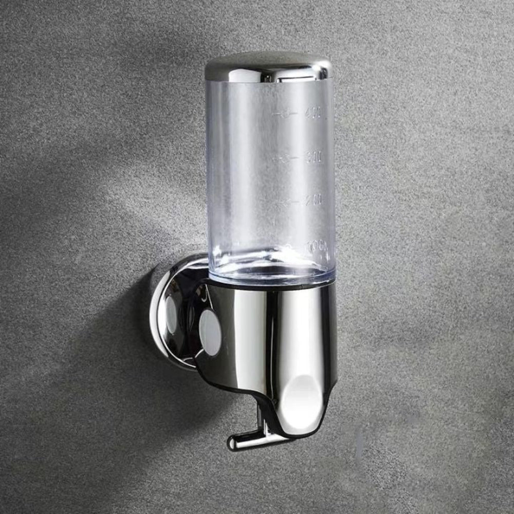 Wall-Mounted Modern Soap Dispenser with Metallic Finish