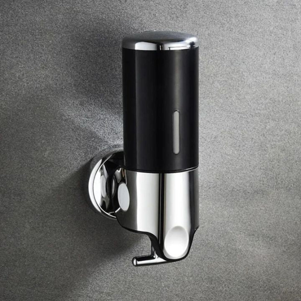 Wall-Mounted Modern Soap Dispenser with Metallic Finish