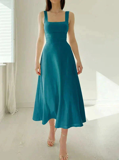 Celianne - Elegant Square Neck Dress