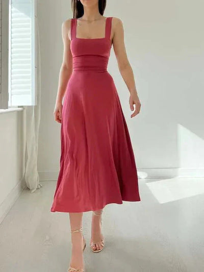 Celianne - Elegant Square Neck Dress
