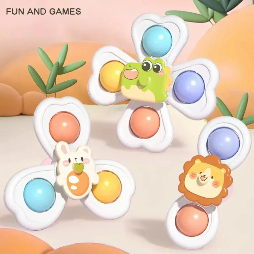Montessori Water Wheel Bath Toy Set with Melodies and Tactile Buttons