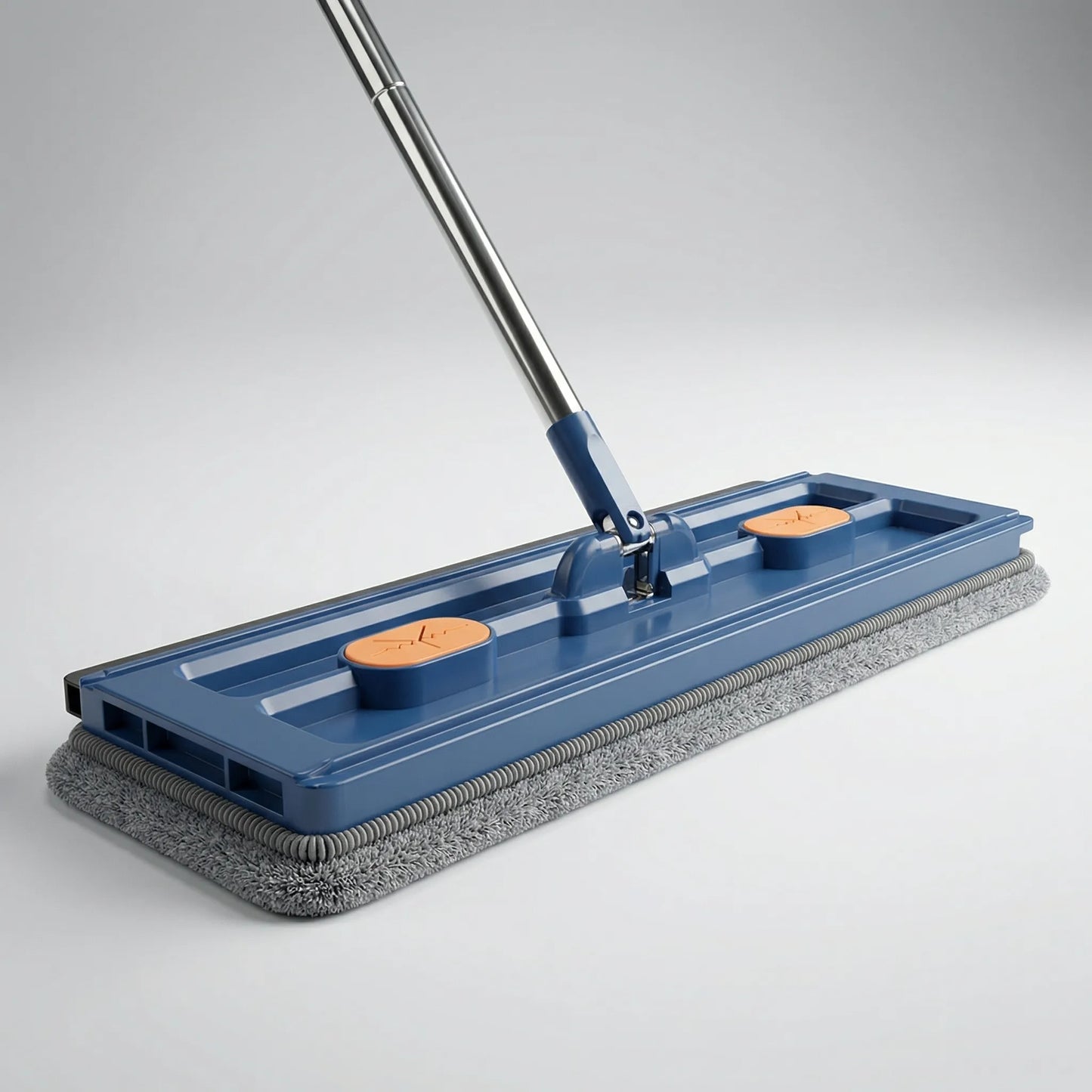 Large Flat Mop with 16.5-Inch Rotating Head and Adjustable Handle