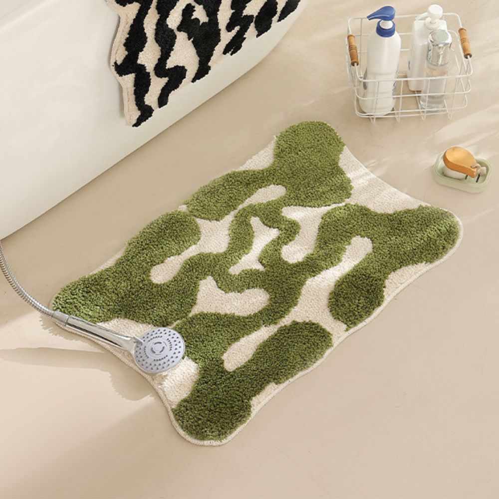 Moroccan-Inspired Retro Bath Mat with Non-Slip Backing