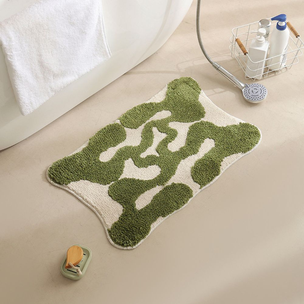 Moroccan-Inspired Retro Bath Mat with Non-Slip Backing