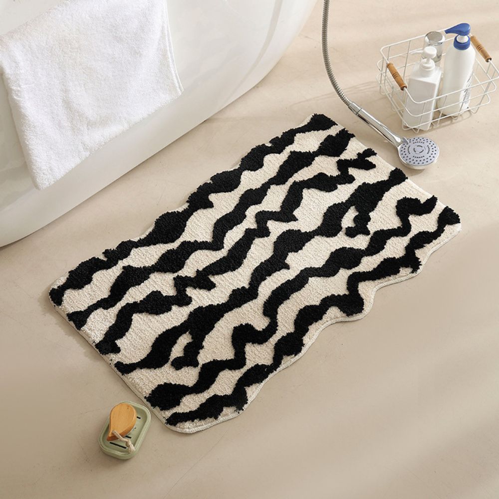 Moroccan-Inspired Retro Bath Mat with Non-Slip Backing