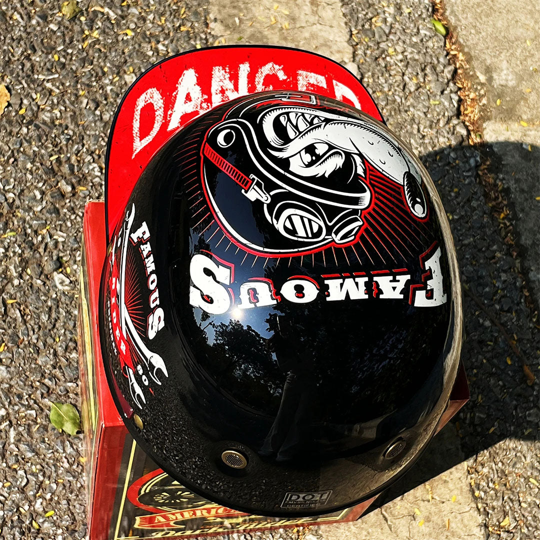 DOT Approved Lightweight Half Face Motorcycle Helmet with UV Visor