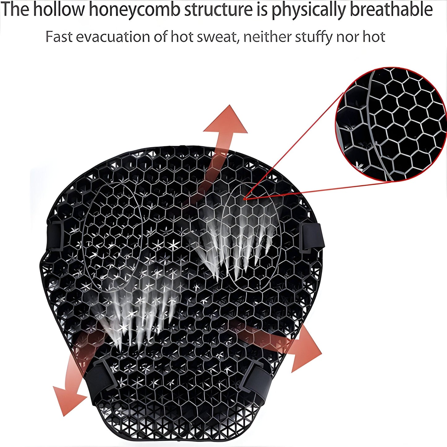 Gel Motorcycle Seat Cushion with Anti-Slip Design for Long Rides