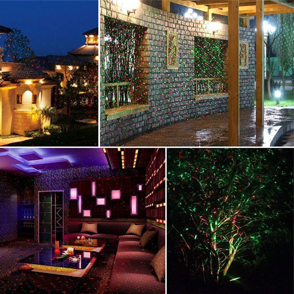 Outdoor Christmas Laser Light Projector with Red and Green LEDs