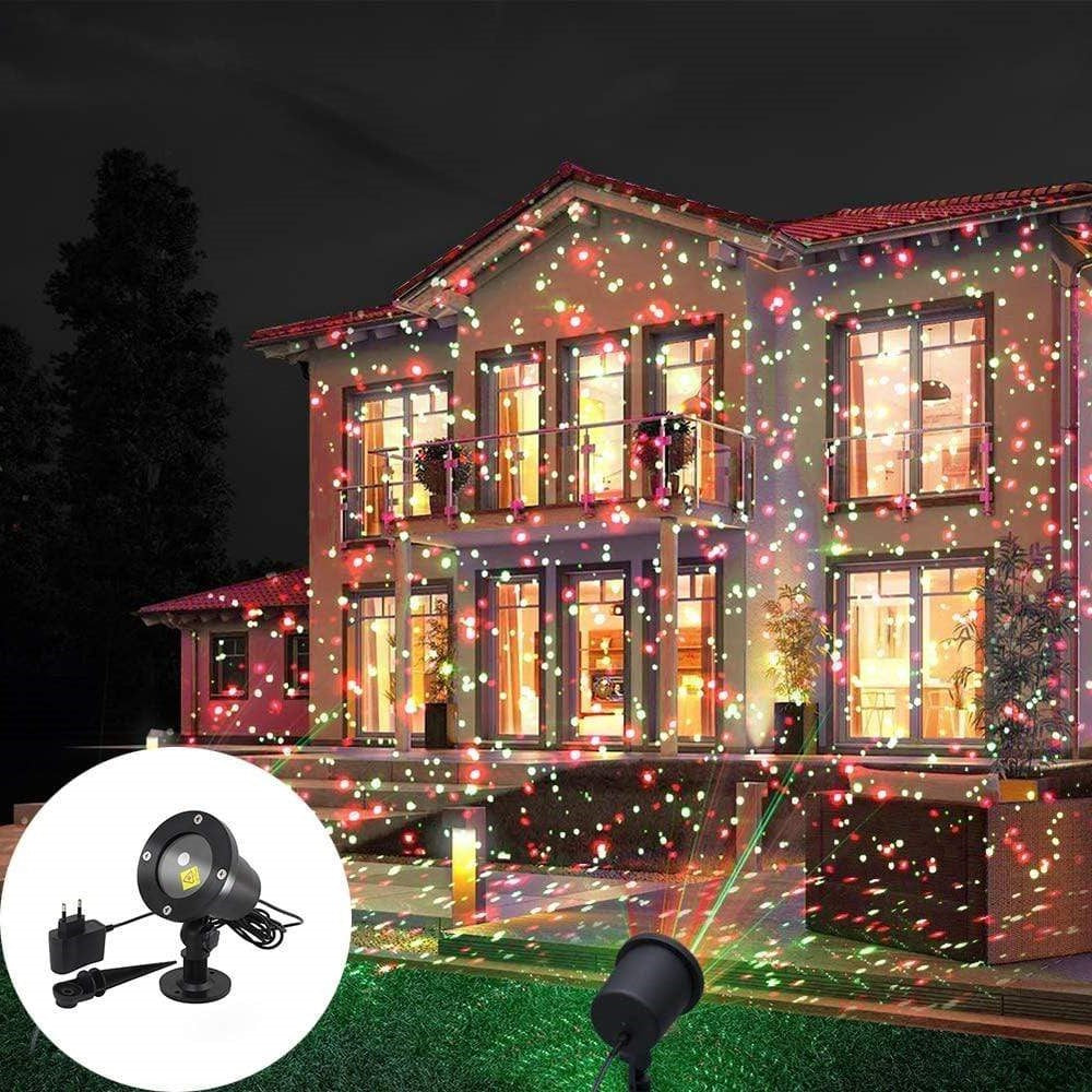 Outdoor Christmas Laser Light Projector with Red and Green LEDs