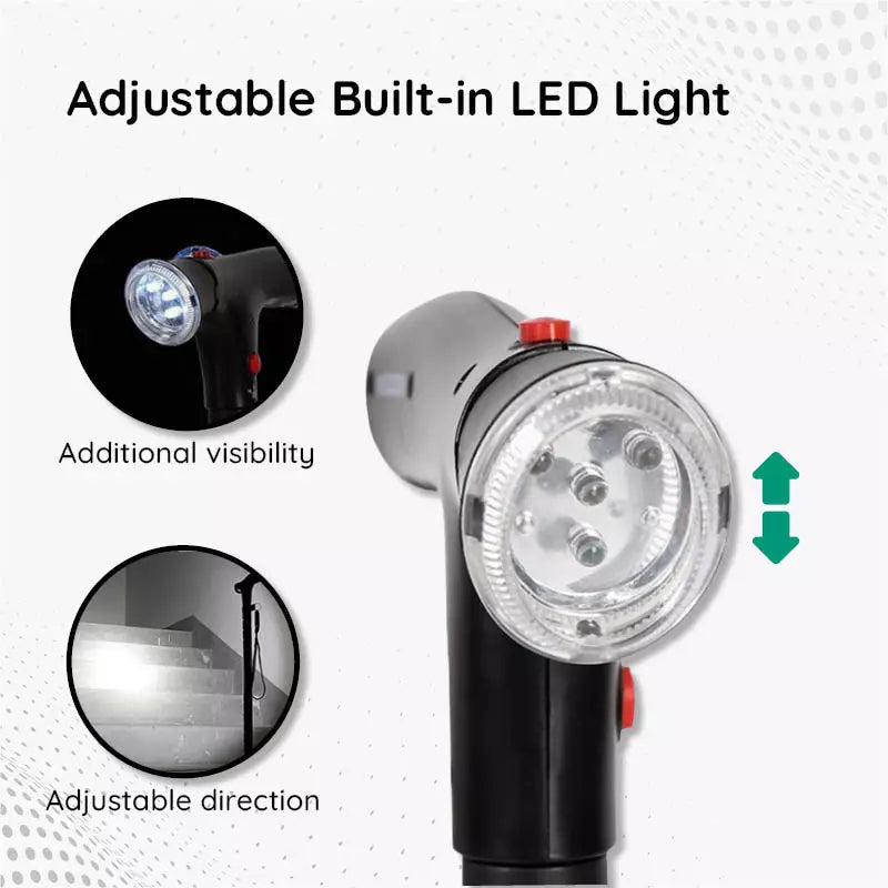Foldable Walking Cane with LED Light and Adjustable Height