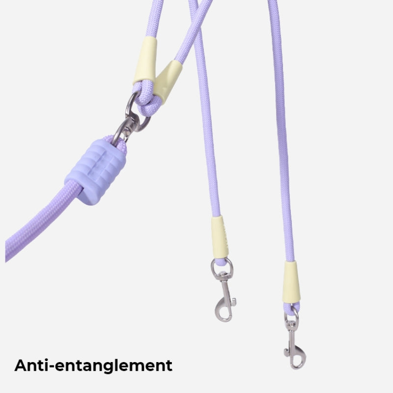 Tangle-Free Double Dog Leash with Comfortable Grip