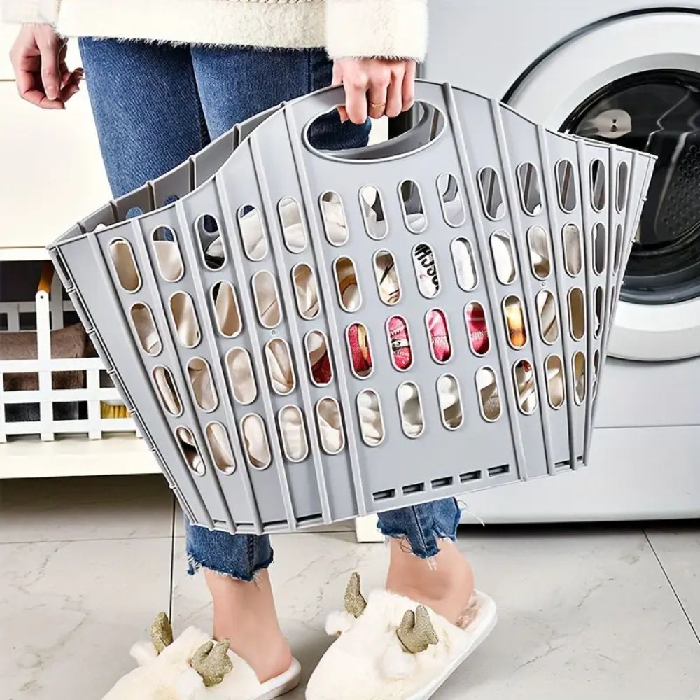 Foldable Multi-Purpose Storage Basket for Laundry and Toys