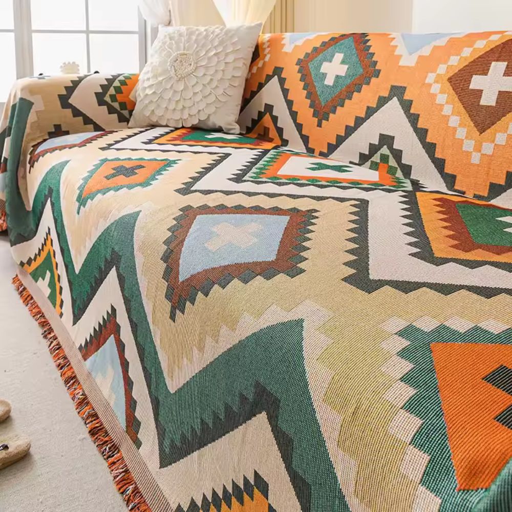 Aztec Horizon Chenille Sofa Cover