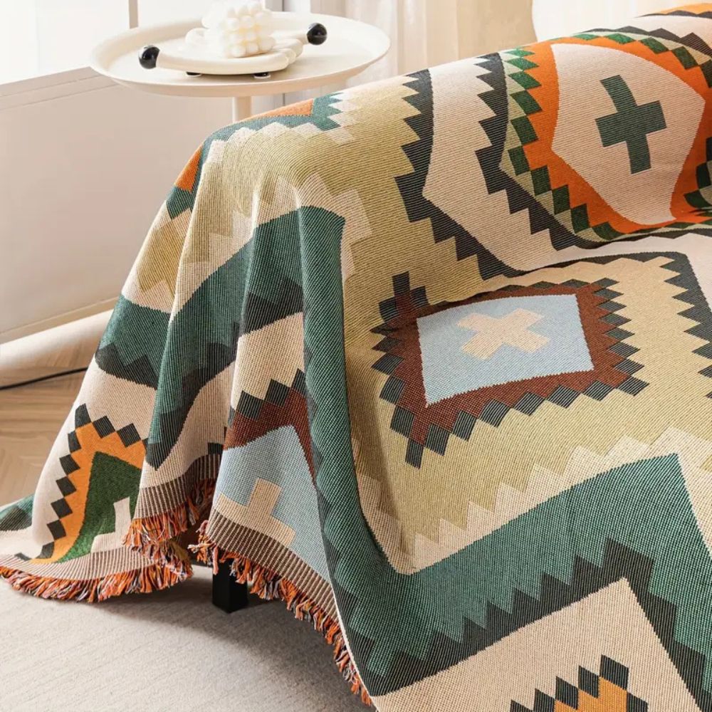 Chenille Aztec Horizon Sofa Cover