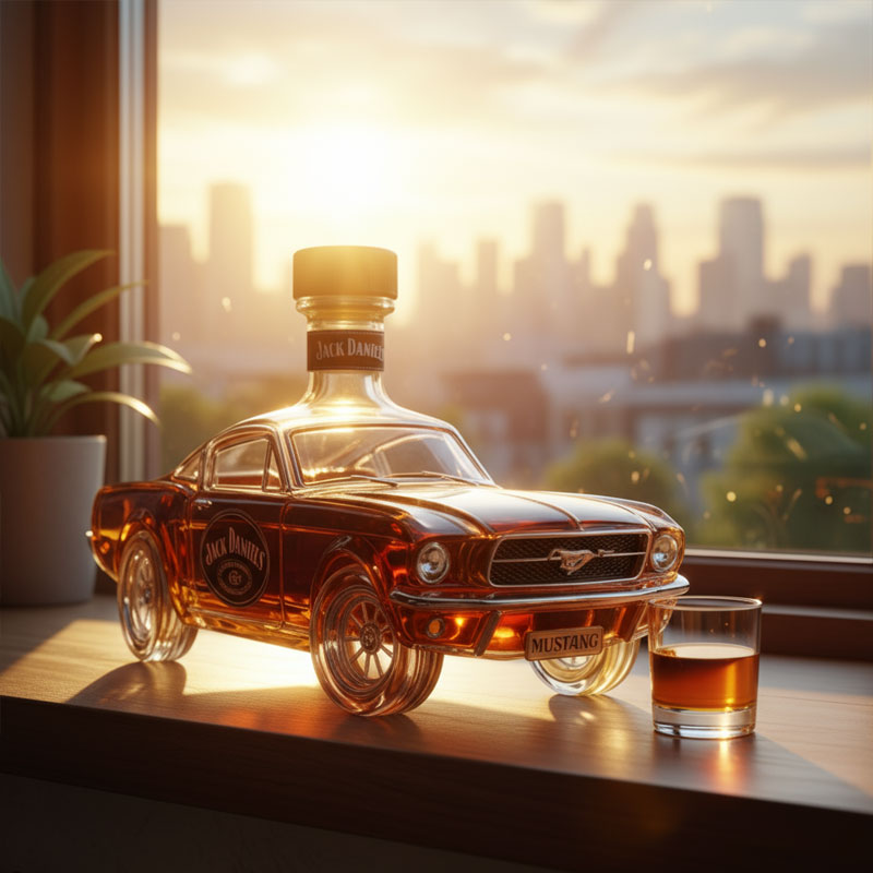 Mustang Car-Shaped Whiskey Decanter for Spirits
