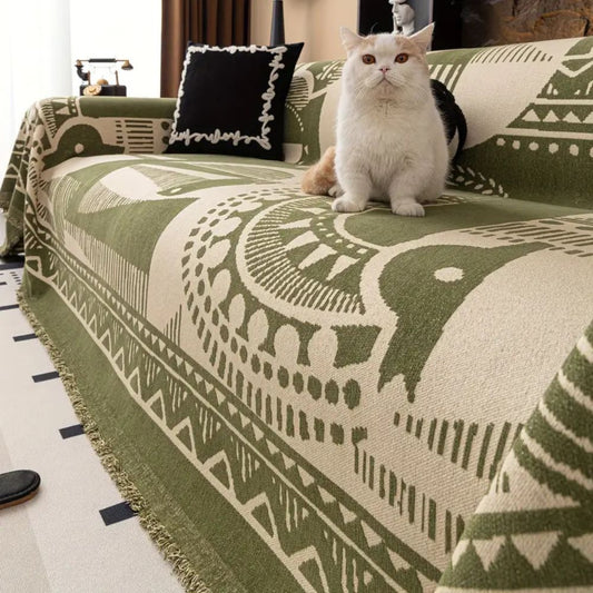 Mystic Lines Chenille Sofa Cover